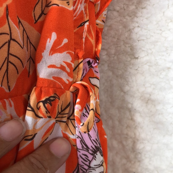 NWT Collective Concepts Womens Orange Floral One Shoulder Dress SIZE SMALL - Picture 6 of 9